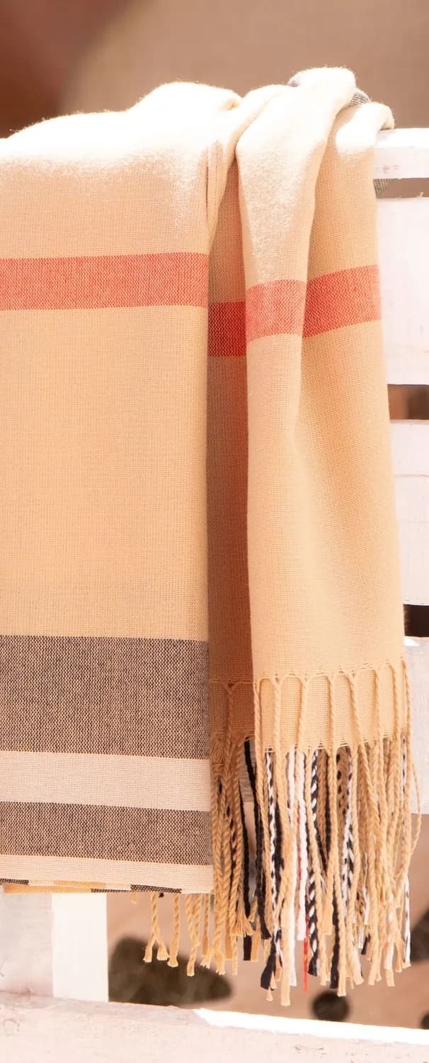 Szal wełniany Blanket — Beżowy