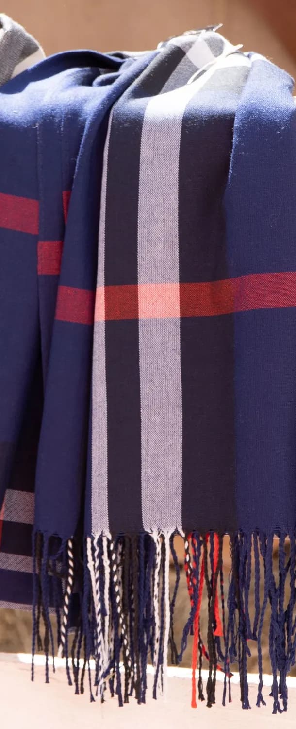 Szal wełniany Blanket — Granatowy